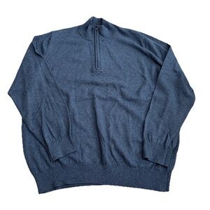 LL Bean Cotton Cashmere Men’s Sweater Size XL Light Blue